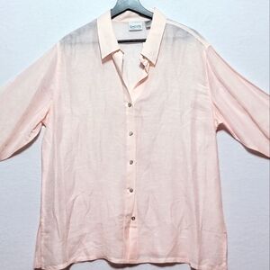 Chico's Light Pink Linen & Silk‎ Blend SIZE 3 (XL)  #773